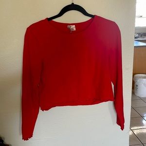 Red Crop top